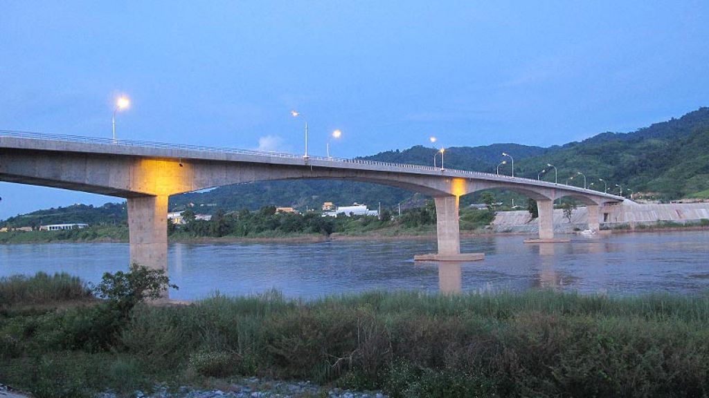 The 4th Thai-Lao Friendship Bridge spanning the Mekong River was opened in 2013. The bridge, along with Route 3 Highway in the Lao People's Democratic Republic, is bringing new life to an ancient trade route and the communities who live along the corridor. Photo: Jason Rush/ADB.