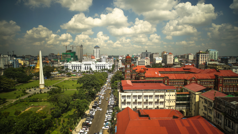 Thailand to Support Upgrade of Key Road Link in Southern Myanmar The road project is expected to improve travel between Yangon (in photo), Myanmar’s largest city, and Mae Sot in western Thailand.