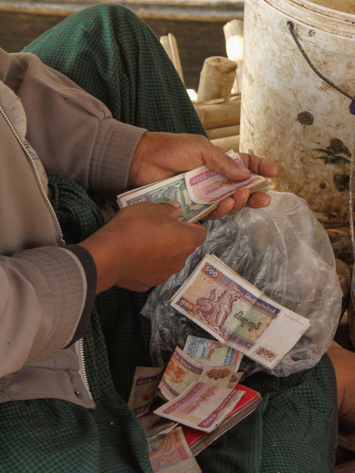 Myanmar's currency is the Kyat. On April 1, 2012, the Government of Myanmar began allowing for a managed float of the kyat and legalized the use and exchange of foreign currencies in Myanmar to better reflect the global exchange rates and attract investment. ADB Flickr