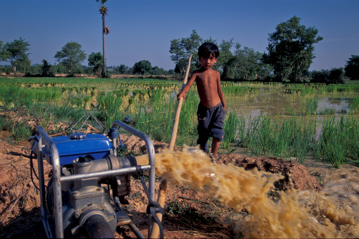 Pump used to irrigate rice fields. ADB Flickr