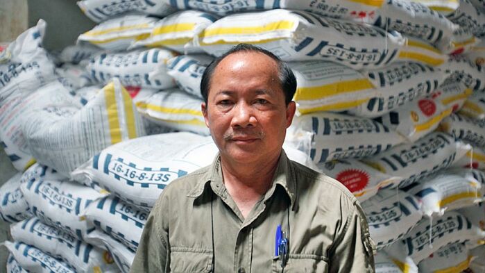 Heng Pich Chhay, one of the countryâs biggest fertilizer distributors, used to deliver fertilizer along a bumpy, muddy road in Kampot province. http://www.adb.org/results/better-roads-give-new-life-southern-cambodia